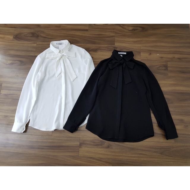 Combo 10 sơ mi lụa thắt nơ