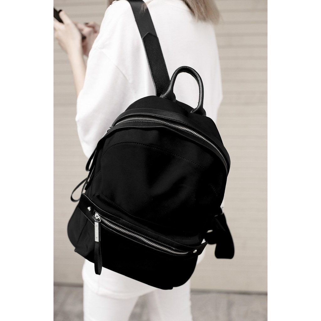 [Mã WABRWB24 giảm 30K đơn 99K] Balo Floralpunk Black Backpack Medium