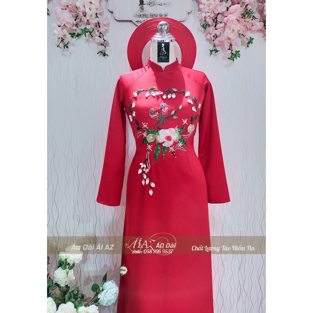 Áo Dài Cô Dâu Cưới Hỏi D35