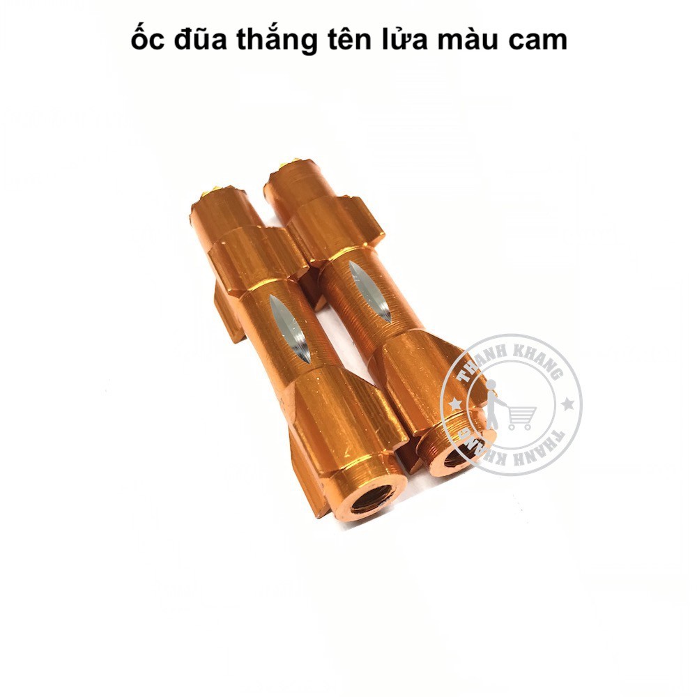 Bộ cặp ốc đũa thắng tên lửa nhôm gắn mọi loại xe máy thanh khang màu cam 006001387