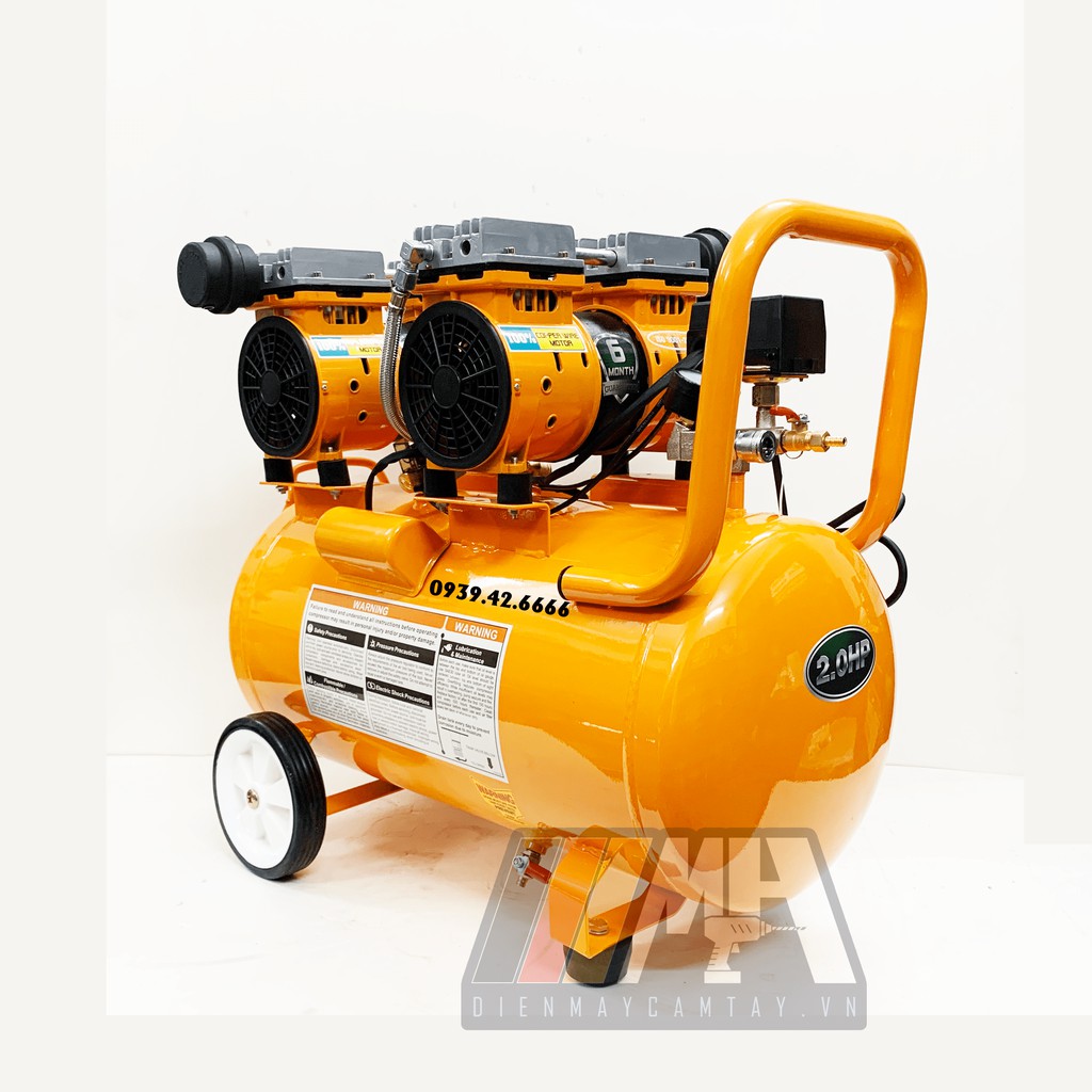 Máy nén khí không dầu 50L chính hãng Dekton Model DK-750x2, công suất 1500W/2.0HP