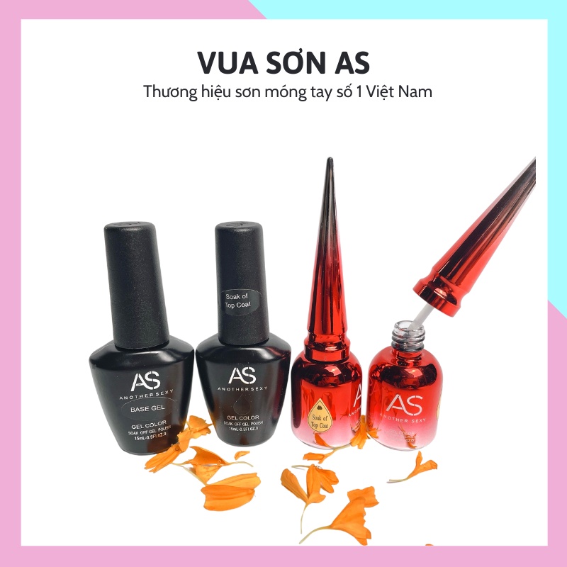 Base top sơn móng tay gel AS phụ kiện nail VUA SƠN AS 15ml