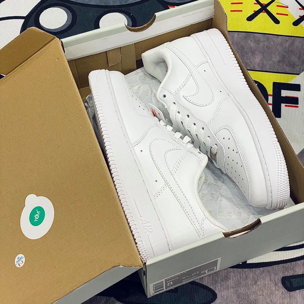 Giày Air Force 1 All White, Giày af1 trắng nam nữ hàng s.cấp full bill, box