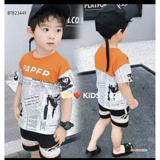 Bộ Thun cộc tay bé trai Raper 8-18kg