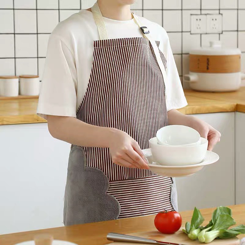 Tạp Dề Phong Cách Hàn Quốc Có Khăn Lau Tay Bên Hông, Tạp Dề Chống Thấm Nước 88207 Chợ Tốt Store