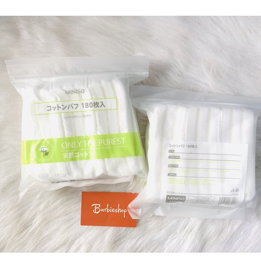 Bông Tẩy Trang Miniso 180 Miếng/Gói | BigBuy360 - bigbuy360.vn