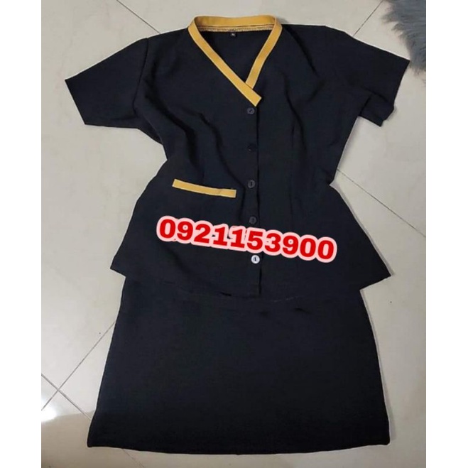 Đồng phục SPA, Lễ Tân màu đen