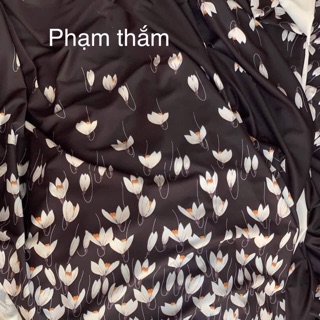 Lụa hoa 2 biên vải
