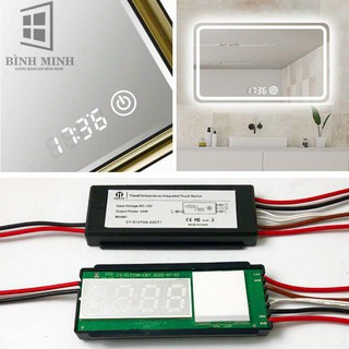 Công Tắc Cảm Ứng Gương Có Hiển Thị Thời Gian Và Nhiệt Độ Đơn