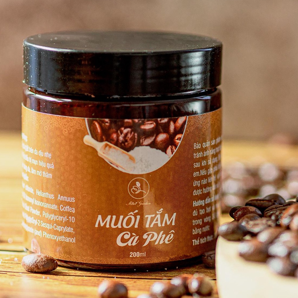 Muối tắm cà phê tẩy tế bào chết Mini Garden 200ml (MT0001) bibi90