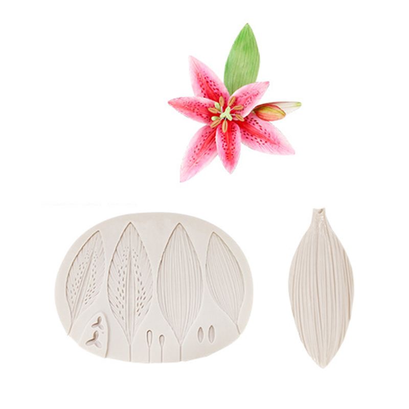 Bộ 6 Khuôn Silicone Làm Bánh Tạo Hình Hoa Lily Độc Đáo Tiện Dụng