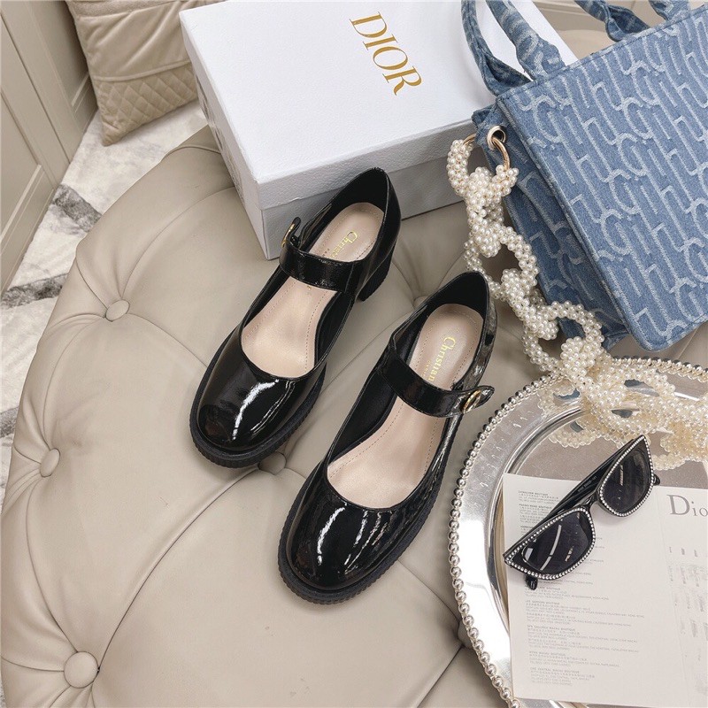 Giày oxford Dior CD da thật siêu xinh