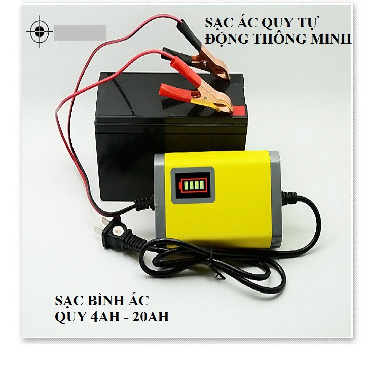 Sạc ắc quy 12V - sạc ăc quy xe máy,xe đạp điện 2ah - 20ah