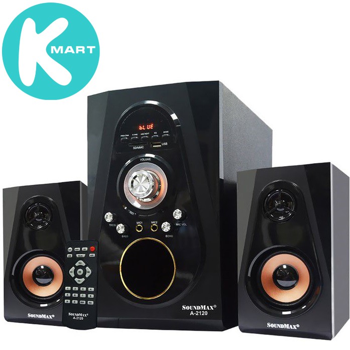 Loa Vi Tính SoundMax A2120 2.1 60W (RMS) Bluetooth. - Hàng Chính Hãng.