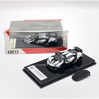 Xe Mô Hình LB Huracan LeoVegas kèm mui 1:64 JEC ( Trắng tem LeoVegas )
