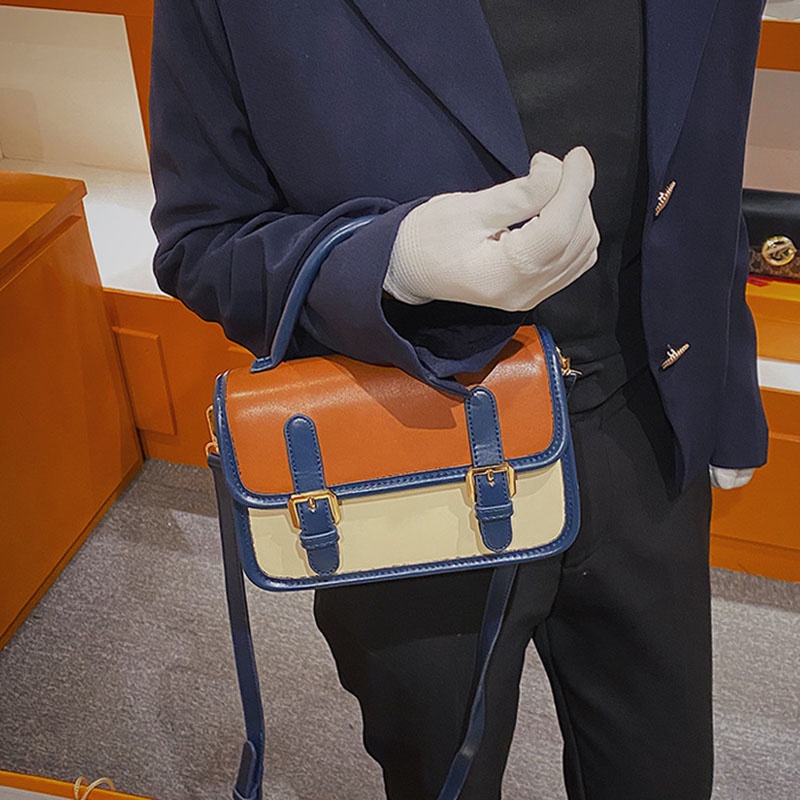 Túi xách đeo vai IELGY màu sắc tương phản thời trang cho nữ