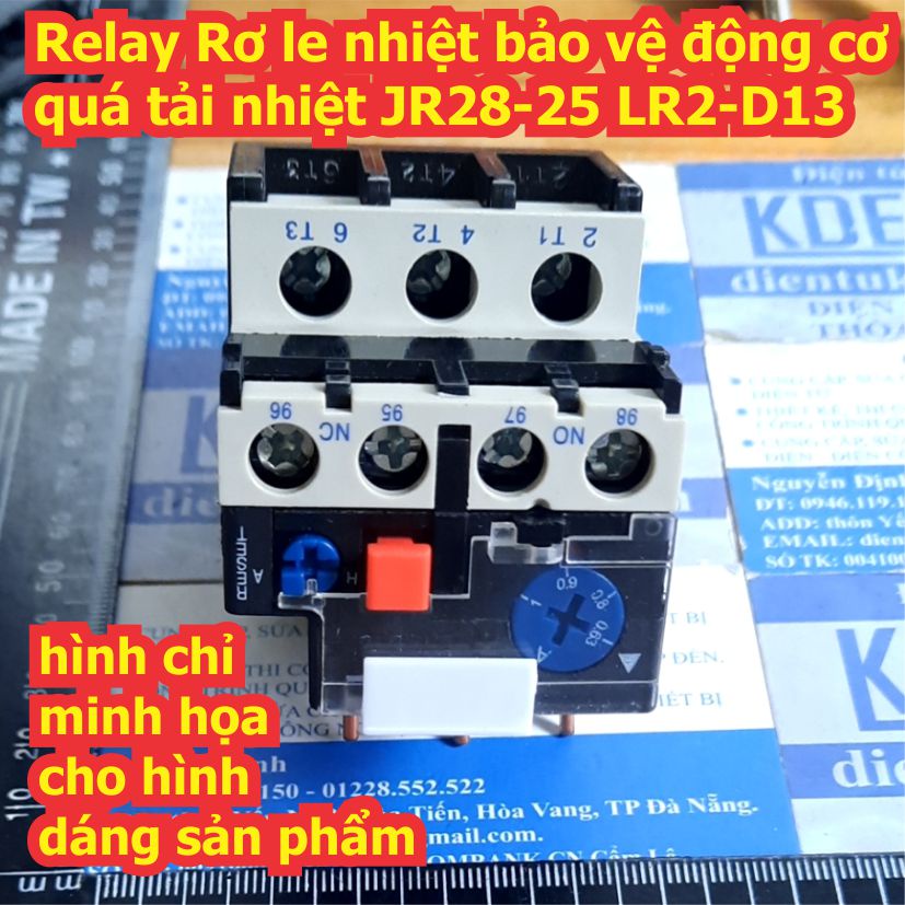 Relay Rơ le nhiệt bảo vệ động cơ quá tải nhiệt JR28-25 LR2-D13 0.68-1.1A kde2592