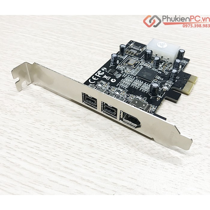 Card PCIe ra 2 Port 1394B, 1 Port 1394A Chip Ti XIO2213