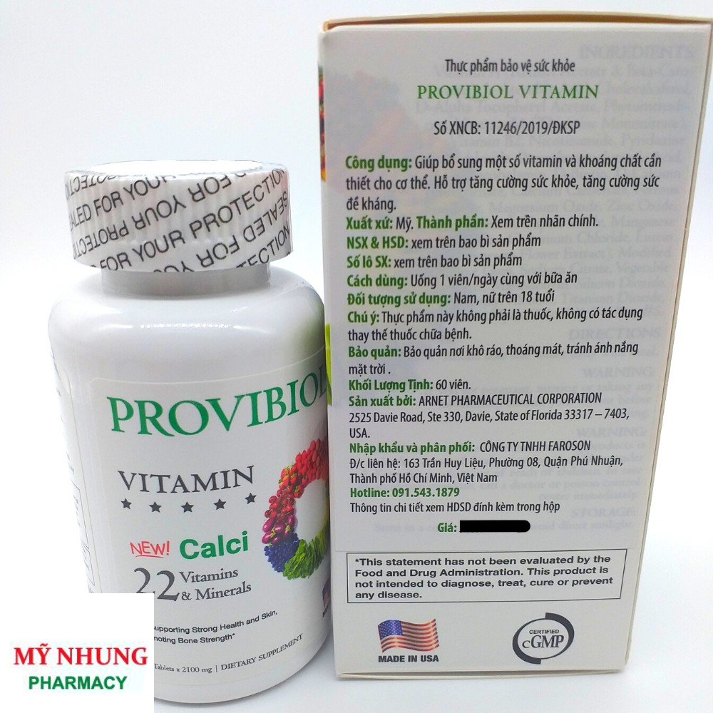 Viên uống provibiol vitamin Bổ sung vitamin và khoáng chất hàng ngày cho bạn.