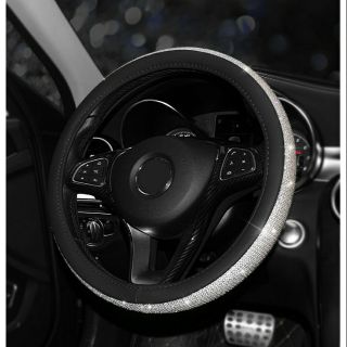 Bọc vô lăng đính đá trắng cao cấp