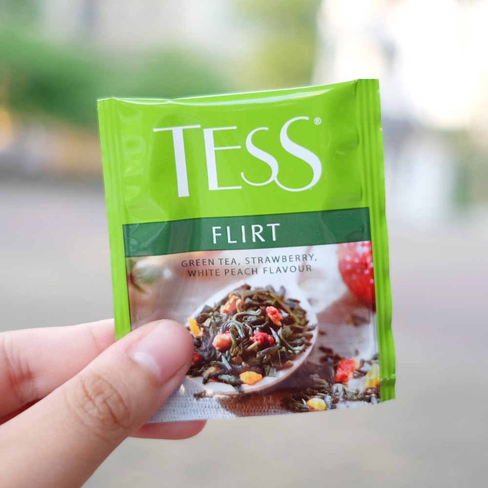 Trà túi lọc Tess của Nga - Trà xanh, trà đen, trà thảo mộc Tess hộp 25 gói x 1g