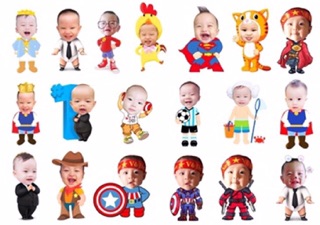 Chibi cho bé tặng kèm bảng tên từ 5 chibi