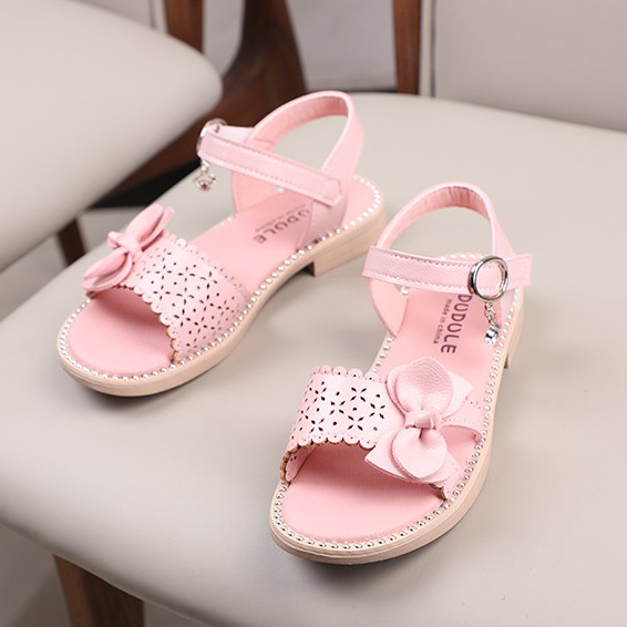 sandal bé gái size 26-36 nơ lệch dễ thương