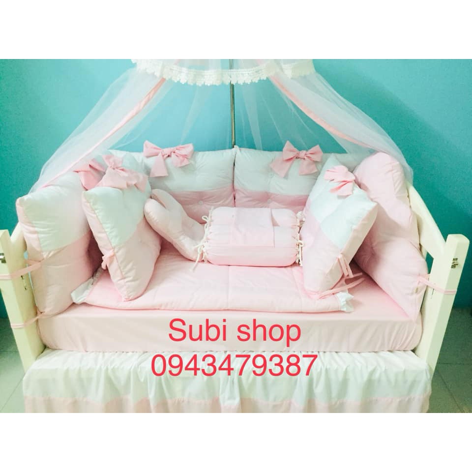 QUÂY GA HANDMADE SIÊU XINH  CÓ KHÓA THÁO VỎ GIẶT RIÊNG  -ẢNH THẬT 100%-giá tận kho sỉ_hàng đẹp loại 1- TẶNG THÊU TÊN BÉ