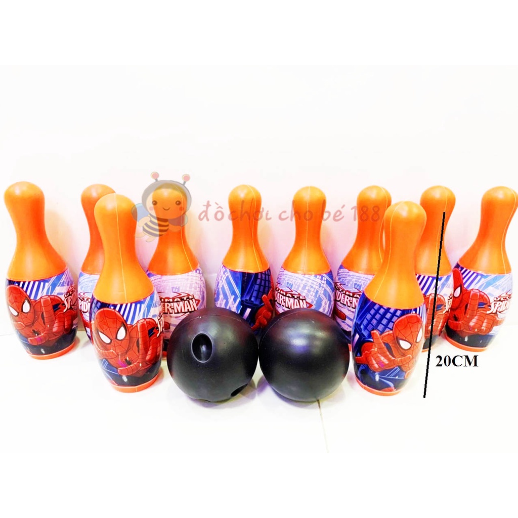 Bộ đồ chơi Bowling cỡ đại người nhện spiderman và elsa