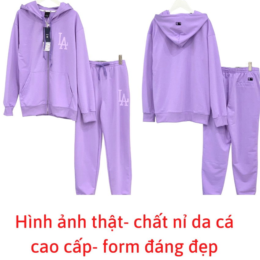[Siêu Sale]Set đồ nam nữ nỉ Hoodie MLB Linhbee  form rộng nhiều màu Hot trend Thời Trang Thu Đông siêu đẹp, chất, rẻ