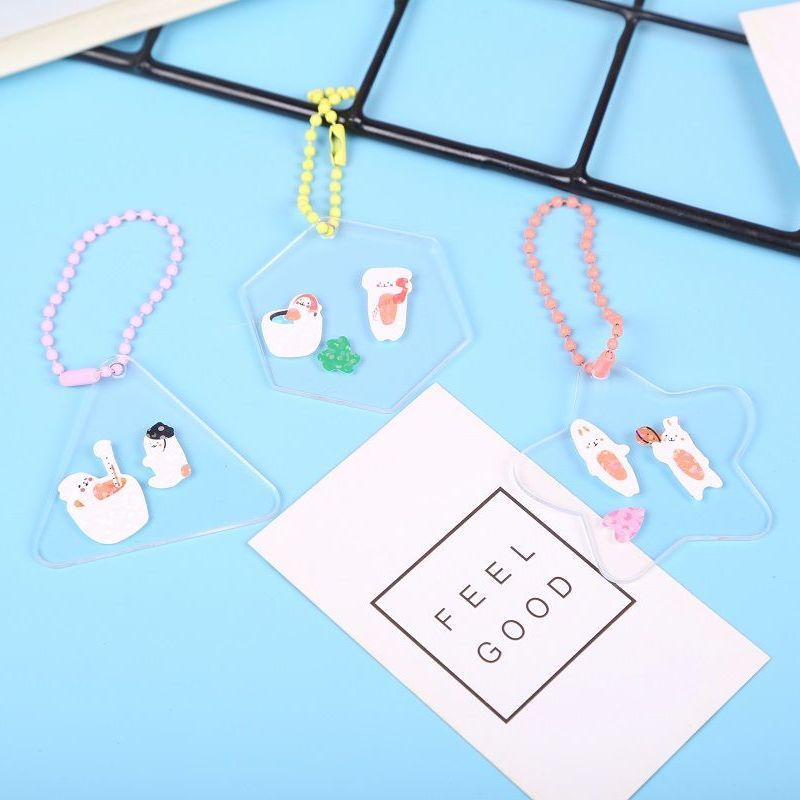 Móc Khóa Acrylic Trong Suốt Sáng Tạo Cho Học Sinh