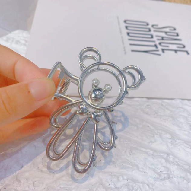 Kẹp tóc càng cua kim loại hình gấu teddy xinh cực  Clovershop68
