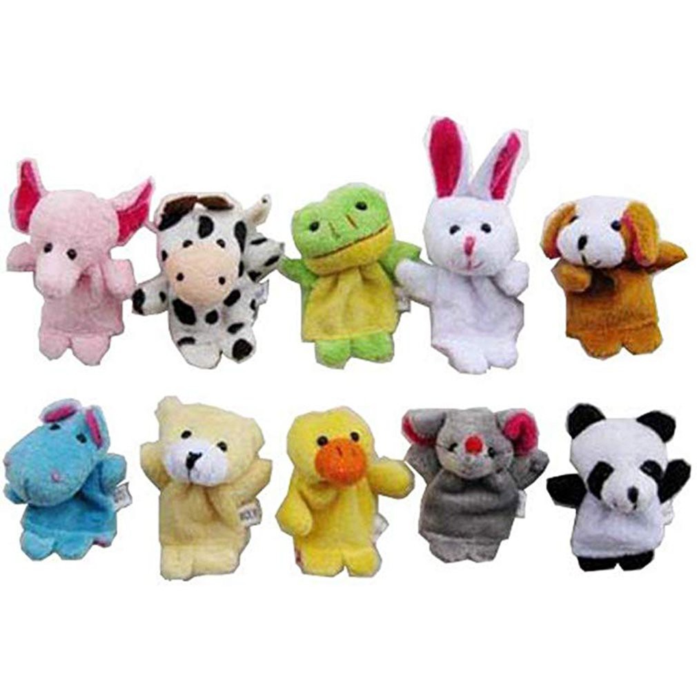 Set 10 Con Rối Ngón Tay Hình Thú Hoạt Hình Dễ Thương Cho Bé