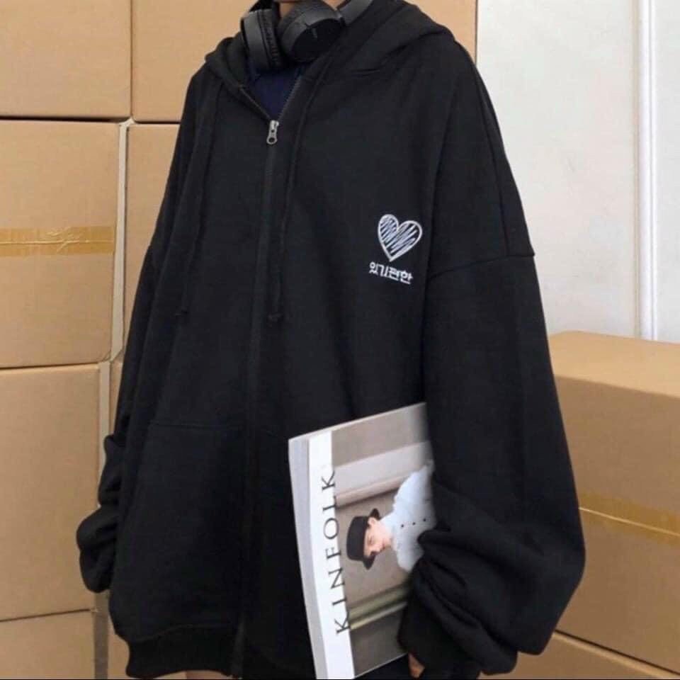 Áo hoodie in hình Trái Tim Heart có dây kéo unisex, chất nỉ dày dặn trẻ trung dành cho nam nữ SUMMER SWEATER