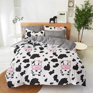 Bộ cotton poly bò sữa caro BW