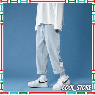 Quần jean ống rộng lưng cao hoạ tiết hoạt hình thời trang dành cho nam - Quần jean Cool Store