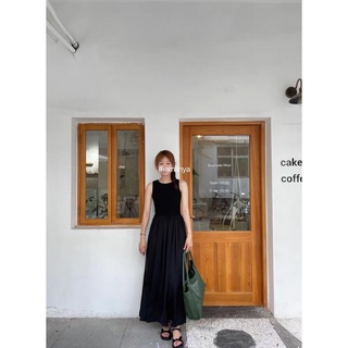 [Order- Sẵn] Đầm midi dáng dài sát nách