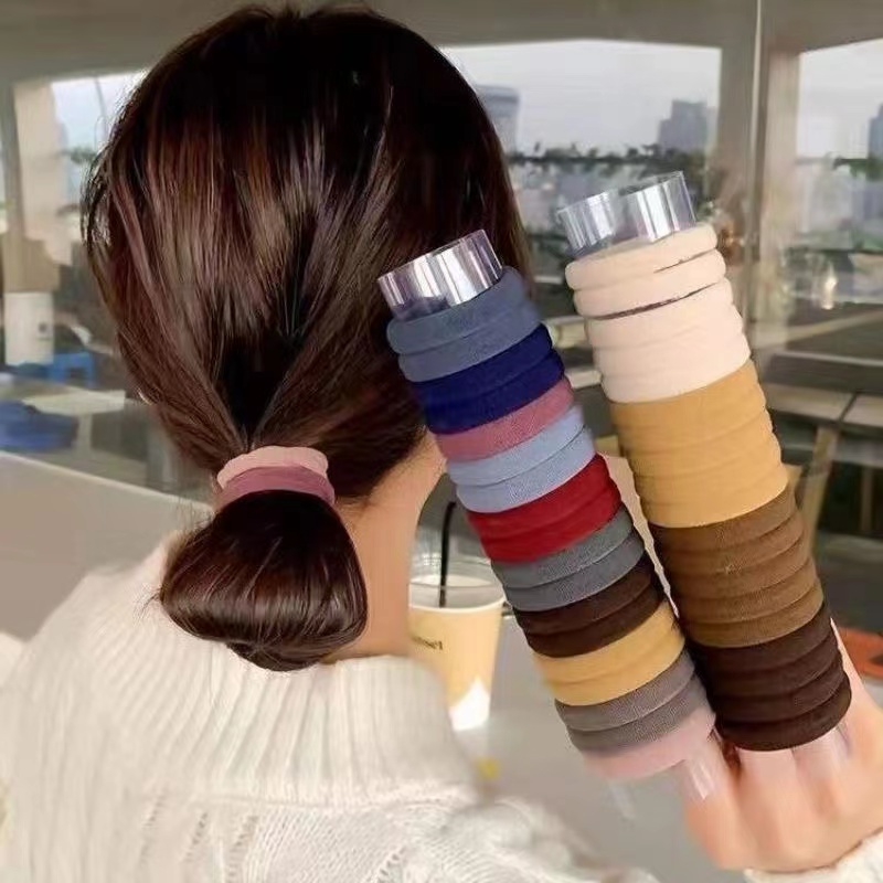 iF YOU Bộ 20 Dây Thun Buộc Tóc Cao Su Co Giãn Họa Tiết Hoạt Hình Phong Cách Hàn Quốc Cho Nữ