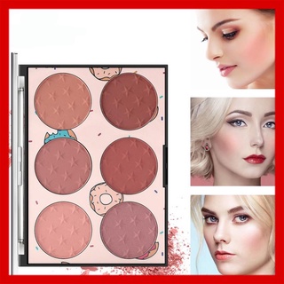 [ hot sale ] Bảng phấn má hồng MISS ROSE 6 màu tinh tế chất lượng cao
