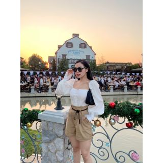 🌺stb203092313 set short kèm sơ mi trắng cổ u🌺