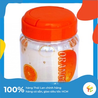 Hũ Nhựa Có Nắp Vặn In Hoa PB708 550ml - Hũ nhựa đựng gia vị Thái Lan