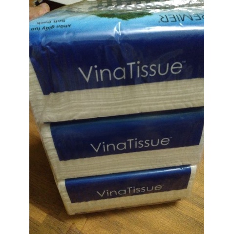 Khăn giấy lụa Vina tissue 280 tờ 2 lớp, khăn giấy rút mở