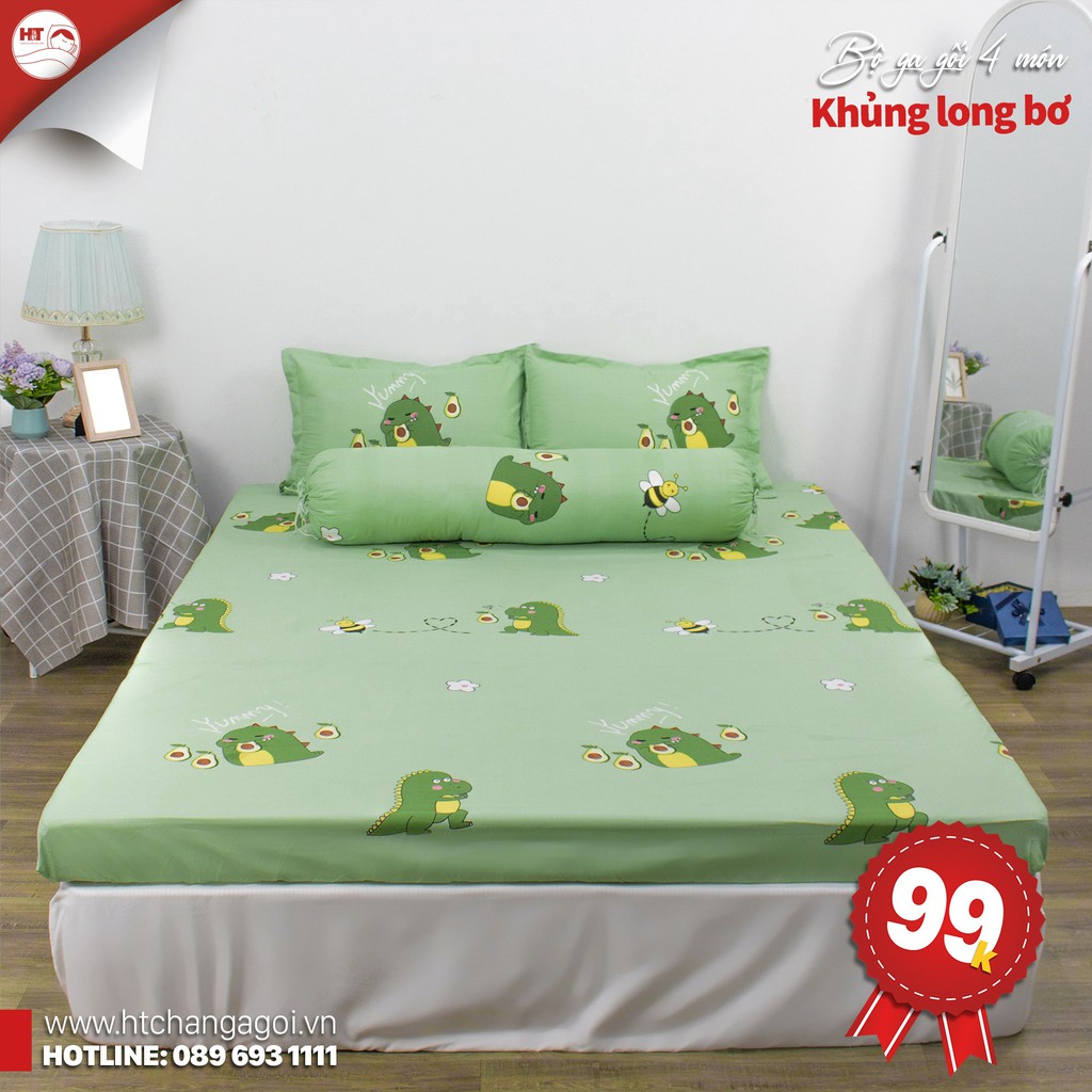 Bộ Chăn Ga 4 Món in hình 3D Họa Tiết Ngộ Nghĩnh Đáng Yêu bộ chăn ga drap giá rẻ in họa tiết CHĂN GA GỐI H&T | BigBuy360 - bigbuy360.vn