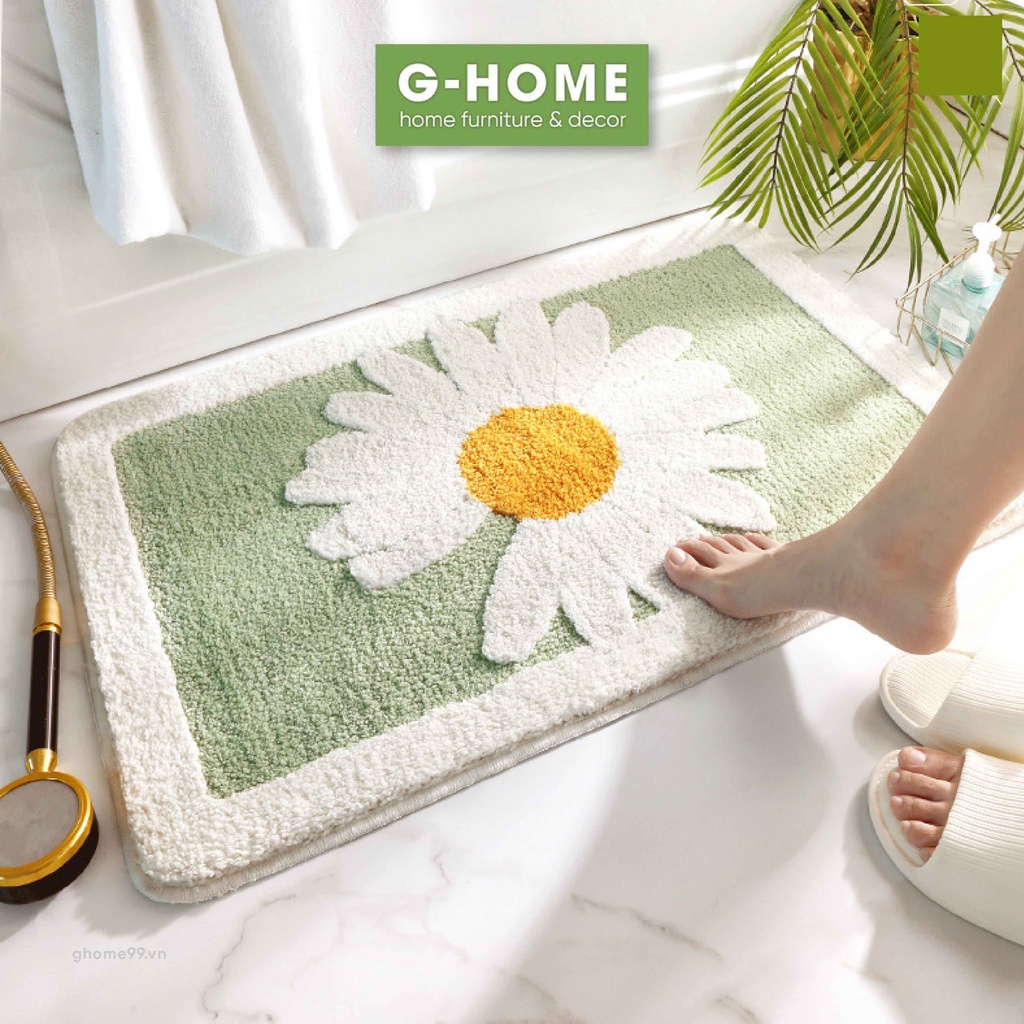 [Mã SKAMLS204M giảm 10% đơn 100K] Thảm lau chân thấm nước Ghome chống trơn trượt dùng trong phòng khách, phòng tắm TC01