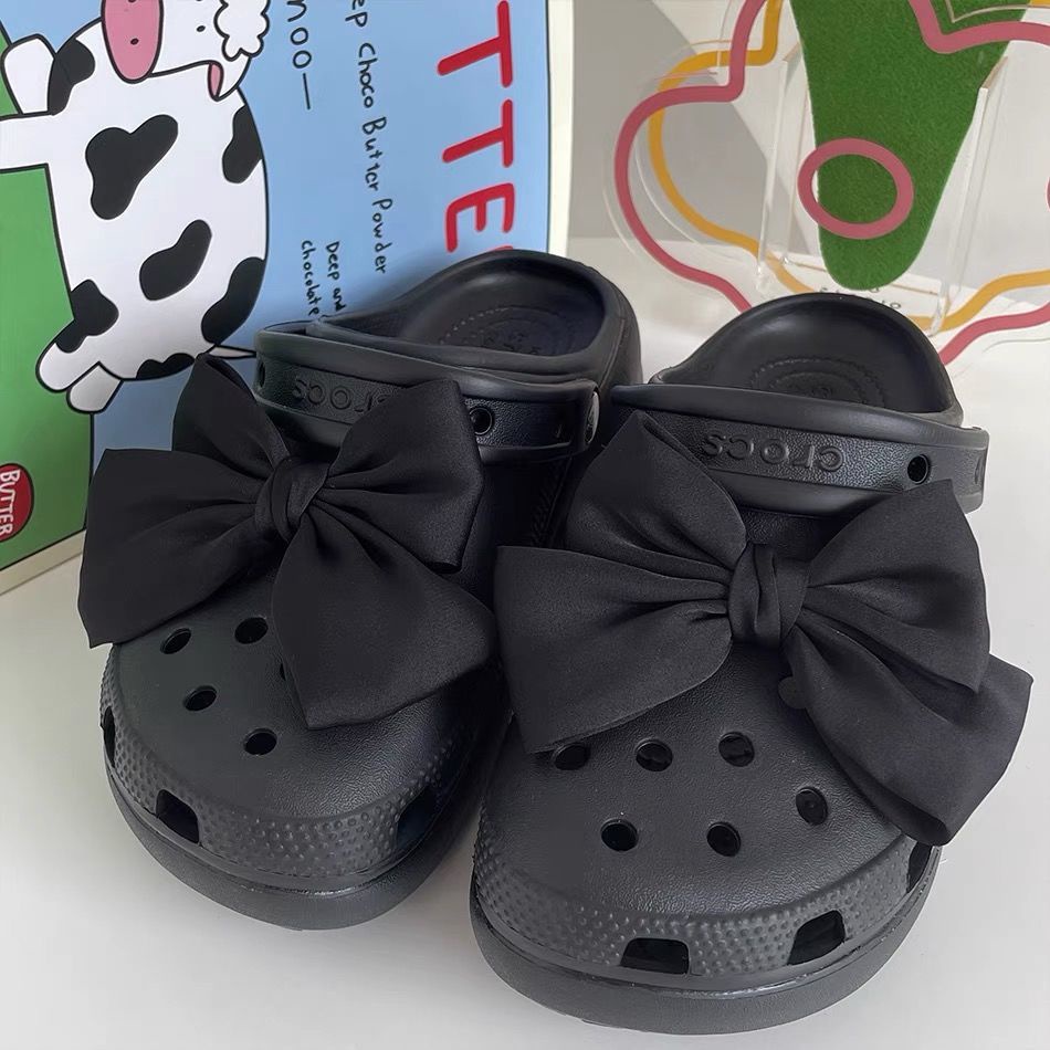2pcs bow crocs jibbitz diy shoe accessorie ins Shoe Decoration Sticker croc clog jibbitz Shoe Buckle for crocs charm pin