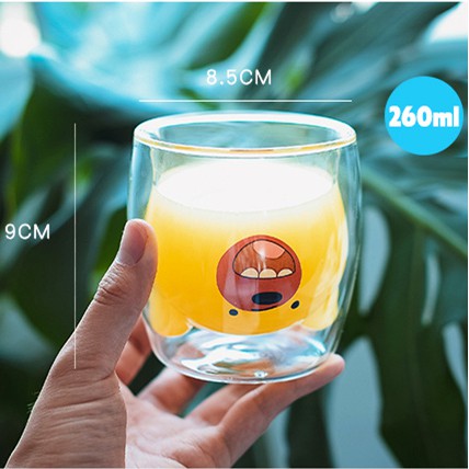 Ly cốc thuỷ tinh 2 lớp cách nhiệt hình anh em gấu Bare Bear Chúng tôi đơn giản là gâu