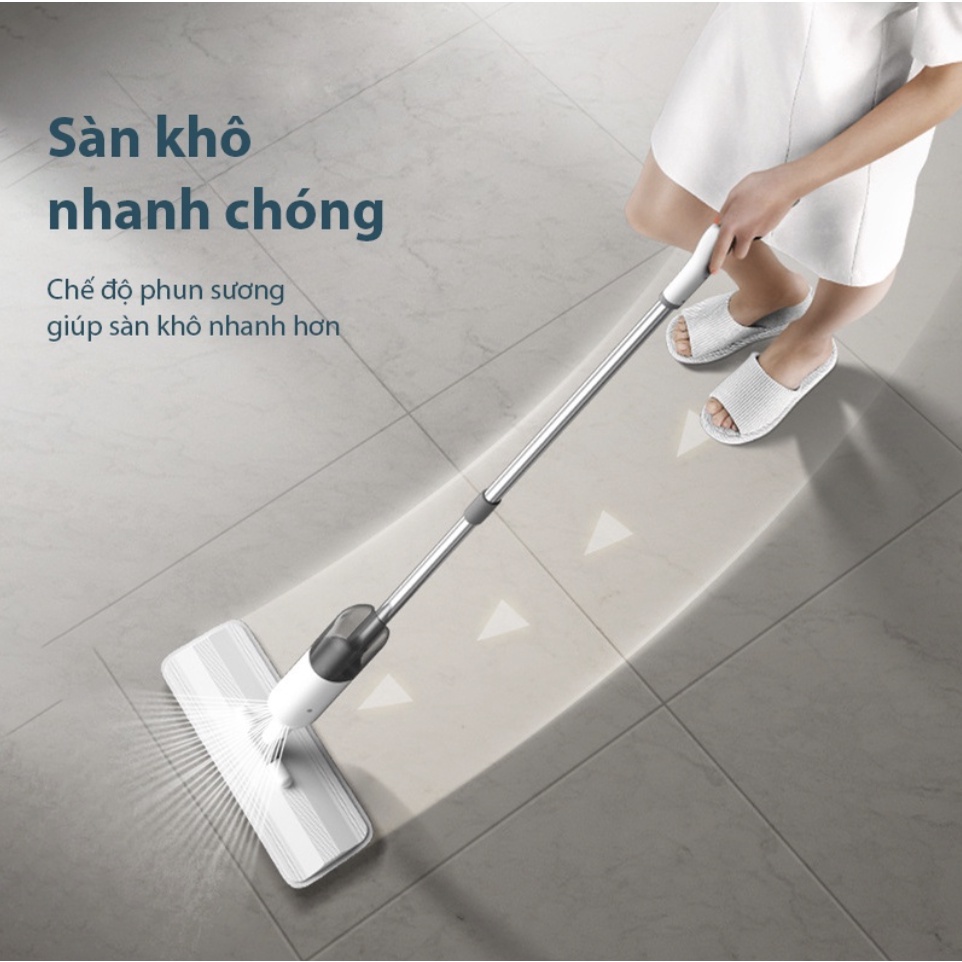 Cây lau nhà phun sương đa năng SAMONO SCM001 đầu xoay 360 độ linh hoạt - hai chế độ lau khô ướt - Hành chính hãng