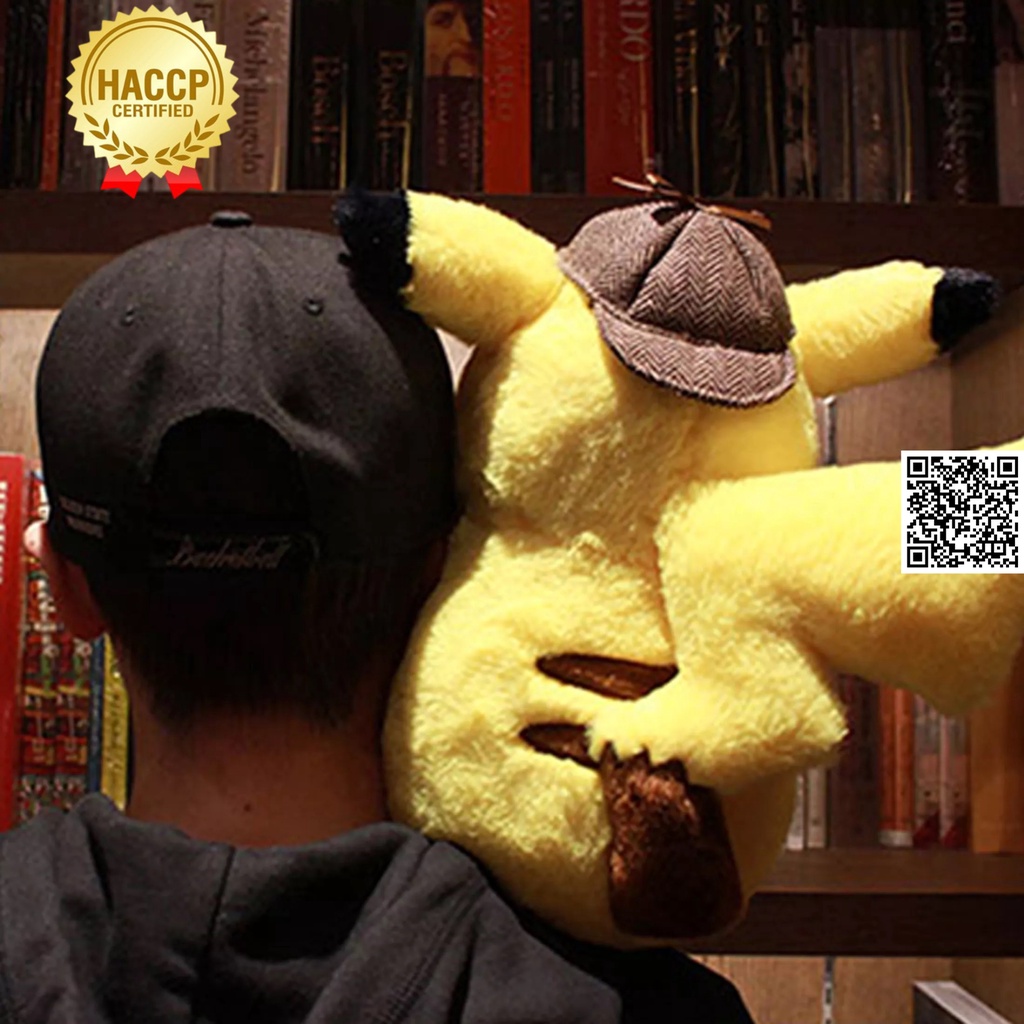 Thú bông Bửu bối thần kỳ Pokemon lớn 28Cm thám tử Chuột điện Pikachu 766