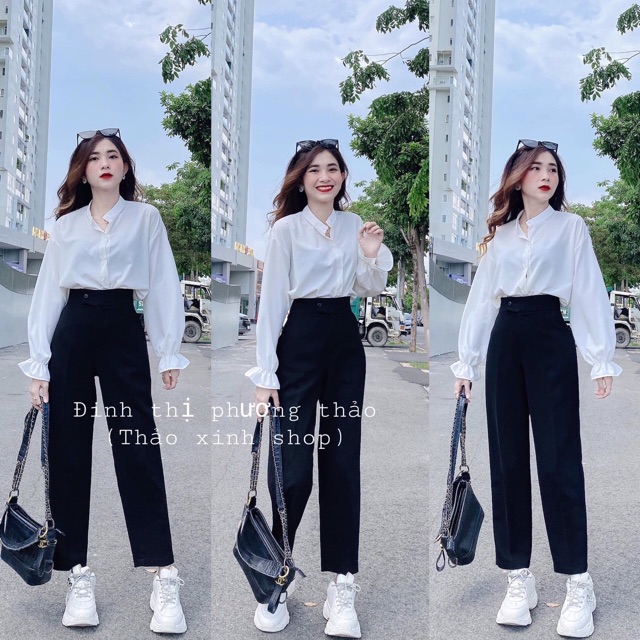 QUẦN BAGGY VẢI CẠP CAO ỐNG ĐỨNG THOẢI MÁI DỄ CHỊU BG999