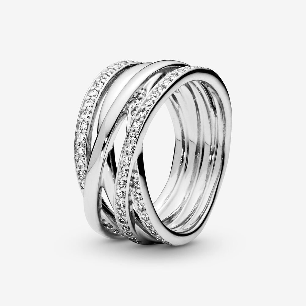 Nhẫn CDE Sparkling &amp; Polished Lines Ring CDE8062